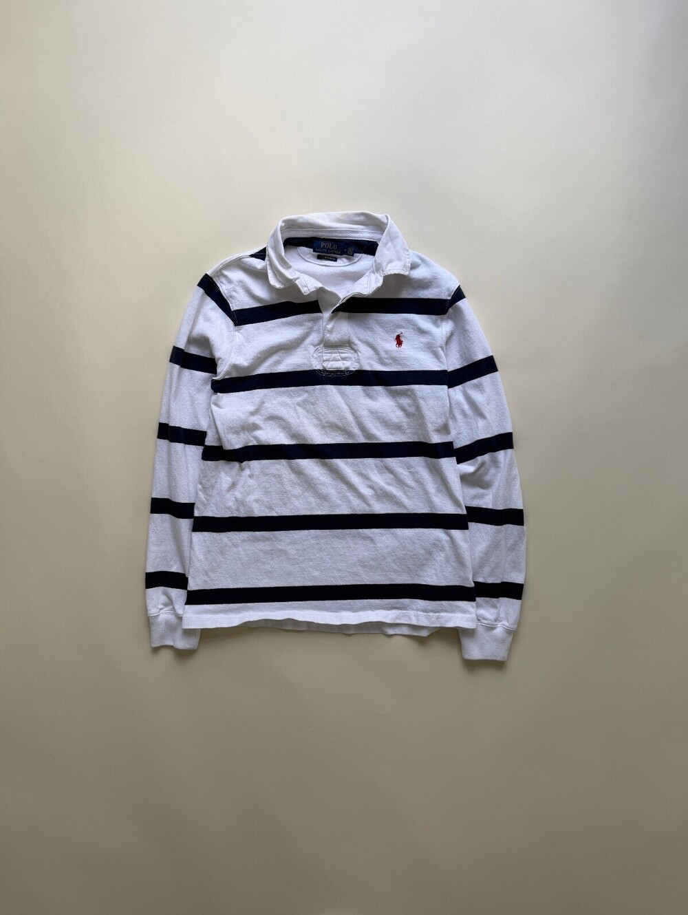 Polo Ralph Lauren White/Black rugby Long sleeve shirt